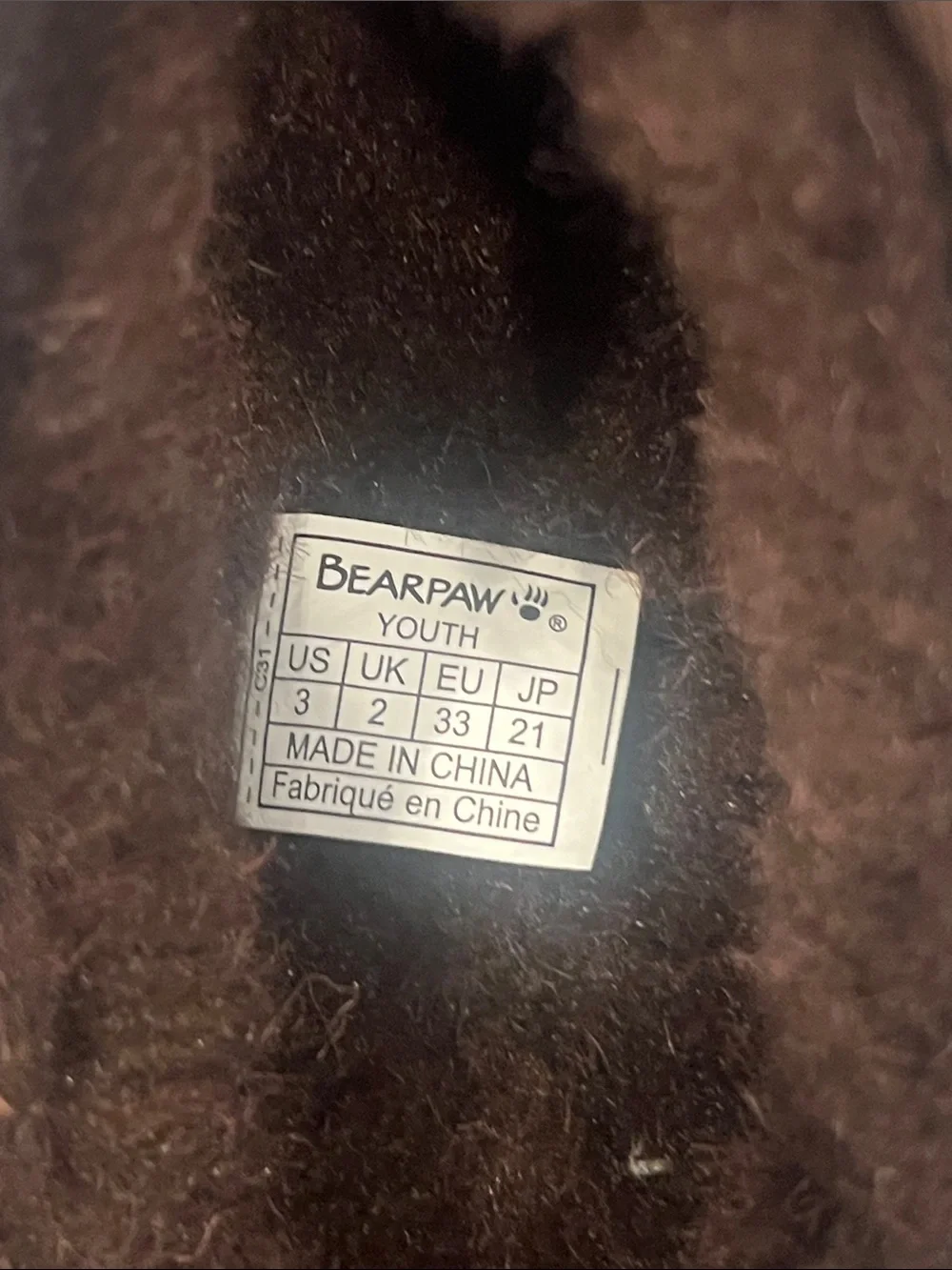 BearPaw Girls Brown Suede Slip-On Moccasin Loafers